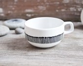 Upcycled ceramics - Hand-painted vintage coffee cup "somewhat angular"