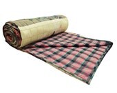 Handmade Paisley Embroidered Quilt Cotton Cirb Size Bedspread Ivories Reversible Ralli Indian Traditional Gudari 51" X 40" - NGQ267