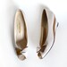 Wedge Shoe / White Shoe / Bow Shoe / Low Heel Shoe / Wedge Heel Shoe / Brown White Shoe / Bow Shoe  / 80s Shoes