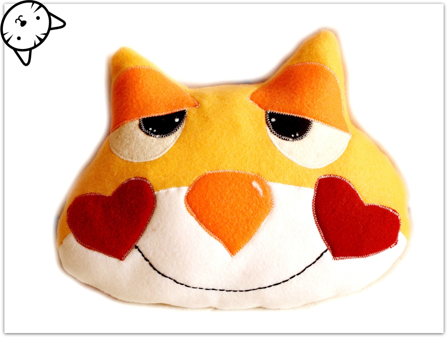 Stuffed cat, stuffed toy, cat pillow, stuffed animal, pillow, plush toy, soft toy, plushie, handmade