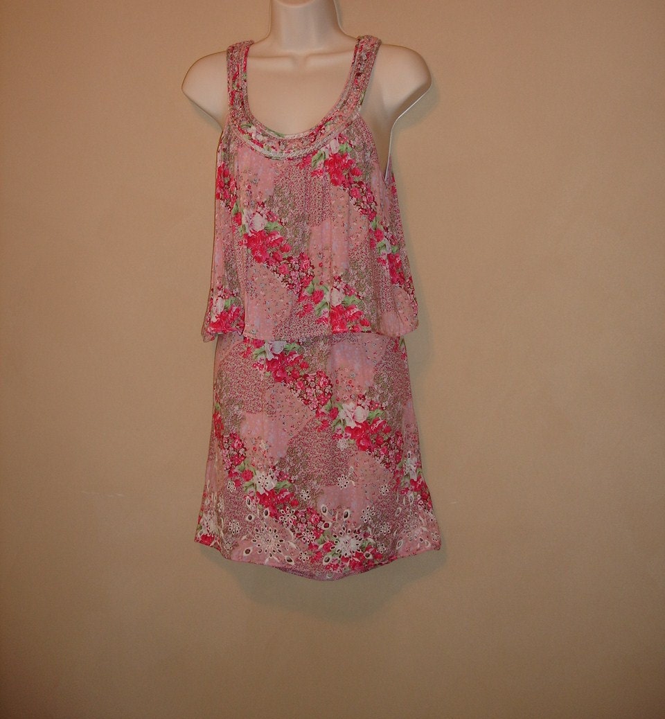 Women/Teen Cute Boho Small Shabby Chic 2 PC Top and Skirt Summer