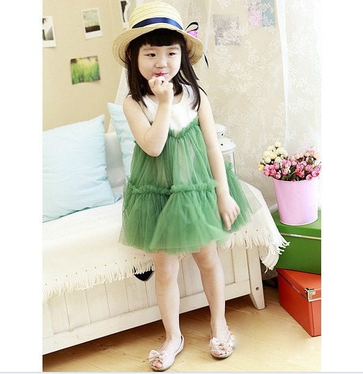 2T,3T,4T,5T,6T  girls green tutu dress  toddler dress girl skirt skirt