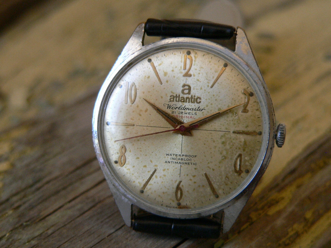Swiss watch ATLANTIC Worldmaster 21 j.  Men's watch Swiss Made 50's SERVICED