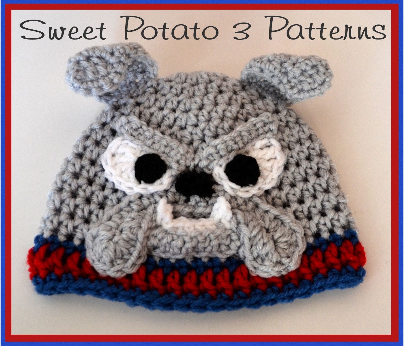 Bulldog Hat PATTERN - Crochet