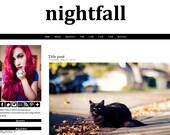 Nightfall Blogger Design  INSTANT DOWNLOAD