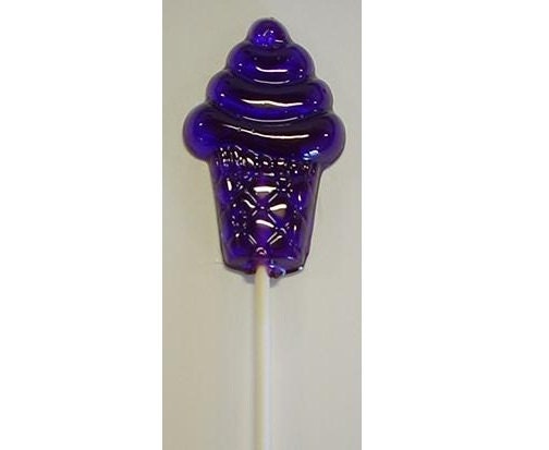 1 dz Hard Candy Small Ice Cream Cone Shaped Lollipop Party Favors w/ Personalized Back Labels