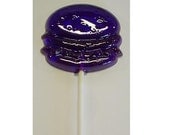 1 dz Hard Candy Hamburger Shaped Lollipop Party Favors w/ Personalized Back Labels