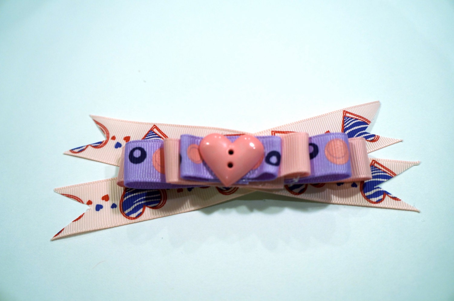 Children's Hair Bow - Valentine's Day Barrette
