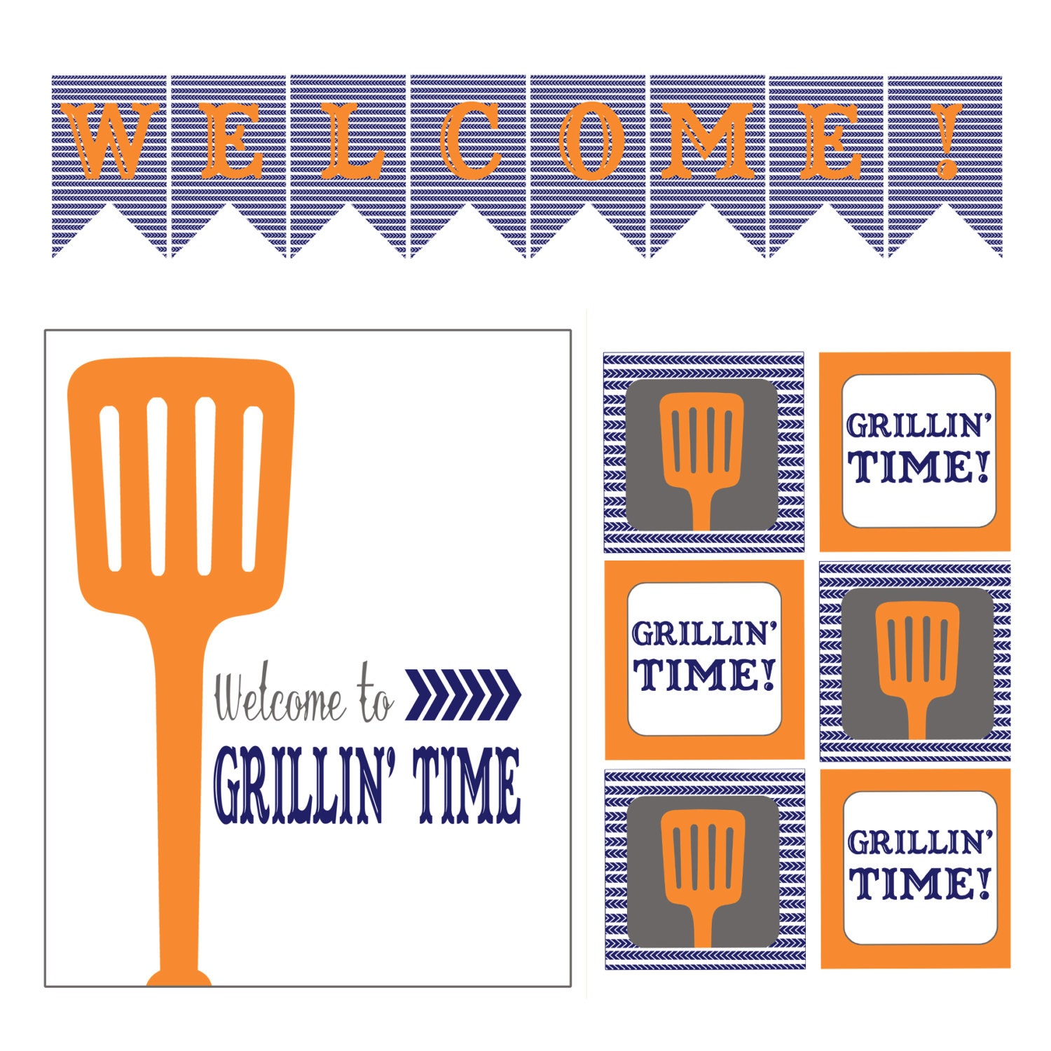 Complete DIY Backyard BBQ Party PDF Printable Set Il_170x135