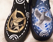 Hand Painted Vans The Hunger Games Shoes from Huntington West Virginia District 12