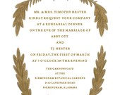 Gold Wedding Invite