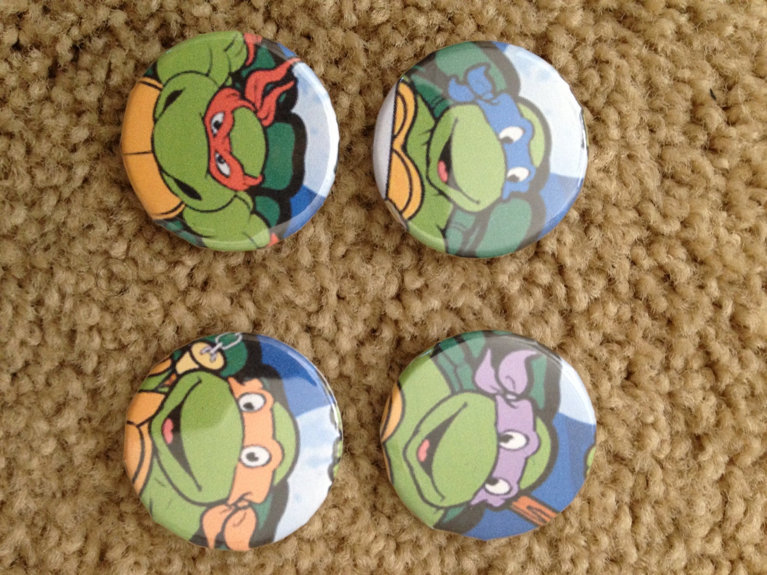 Ninja Turtles 1.25 pinback button set of 4