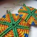 Orange&Green Macrame Earrings