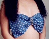 Bow Bandeau Bikini Top-Swimsuit Top-Stud Bow Biniki