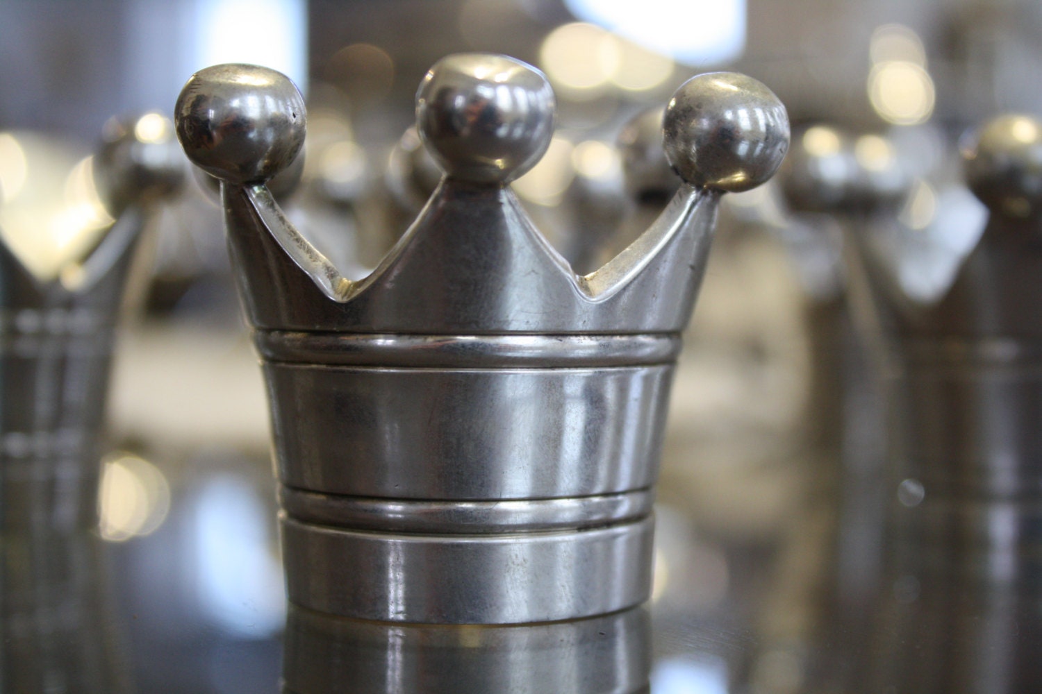 Silver Napkin Rings - Crowns - Set of Six