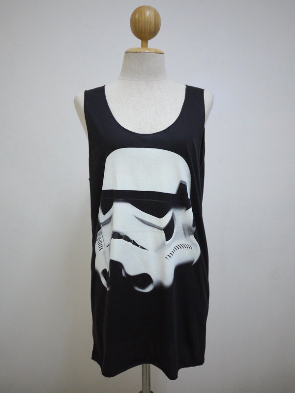 Robot Head (Size M) : Human Machine Clone Army T-shirt Tank top Tunic Unisex Shirt Vest Women Sleeveless men Singlet Dark Gray Black T-Shirt