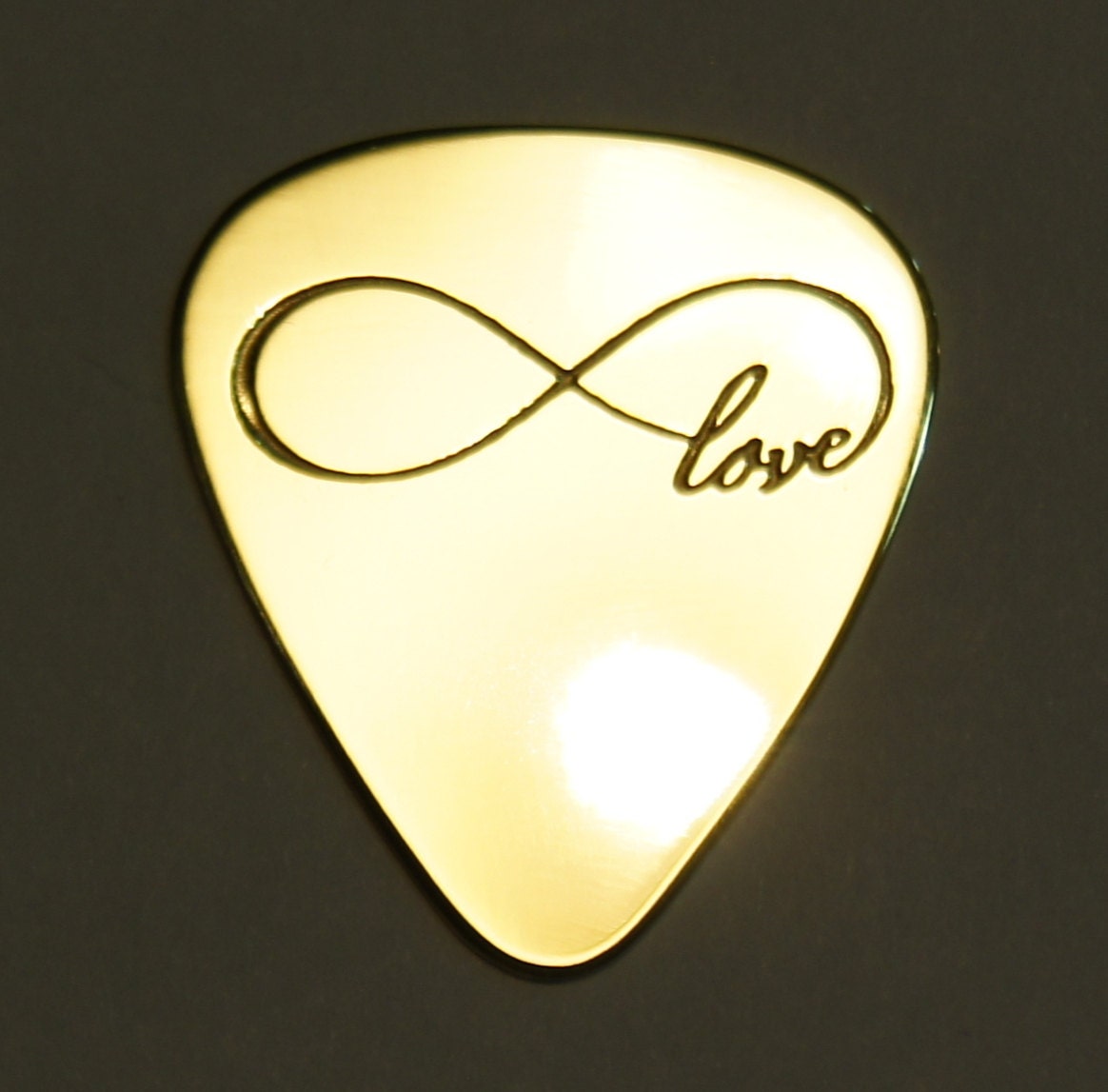 Infinite Love - Brass Guitar Pick