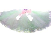 Tutu Lime Green and Silver glitter tulle, Elastic Waist 21 inches,Childs skirt, costume, Bow at center