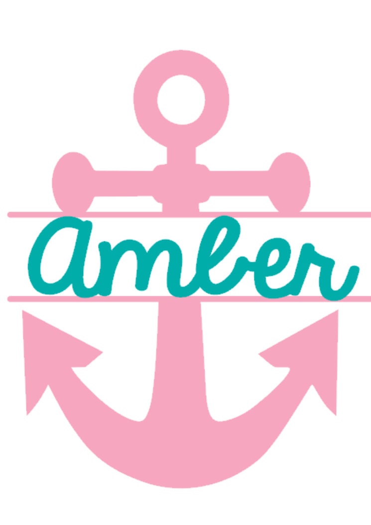 Personalized Anchor Decal - 4 in x 3 in Custom Nautical Sticker - Cute Accessory for Car or Laptop