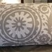 Gray and white suzani pattern body pillow cover
