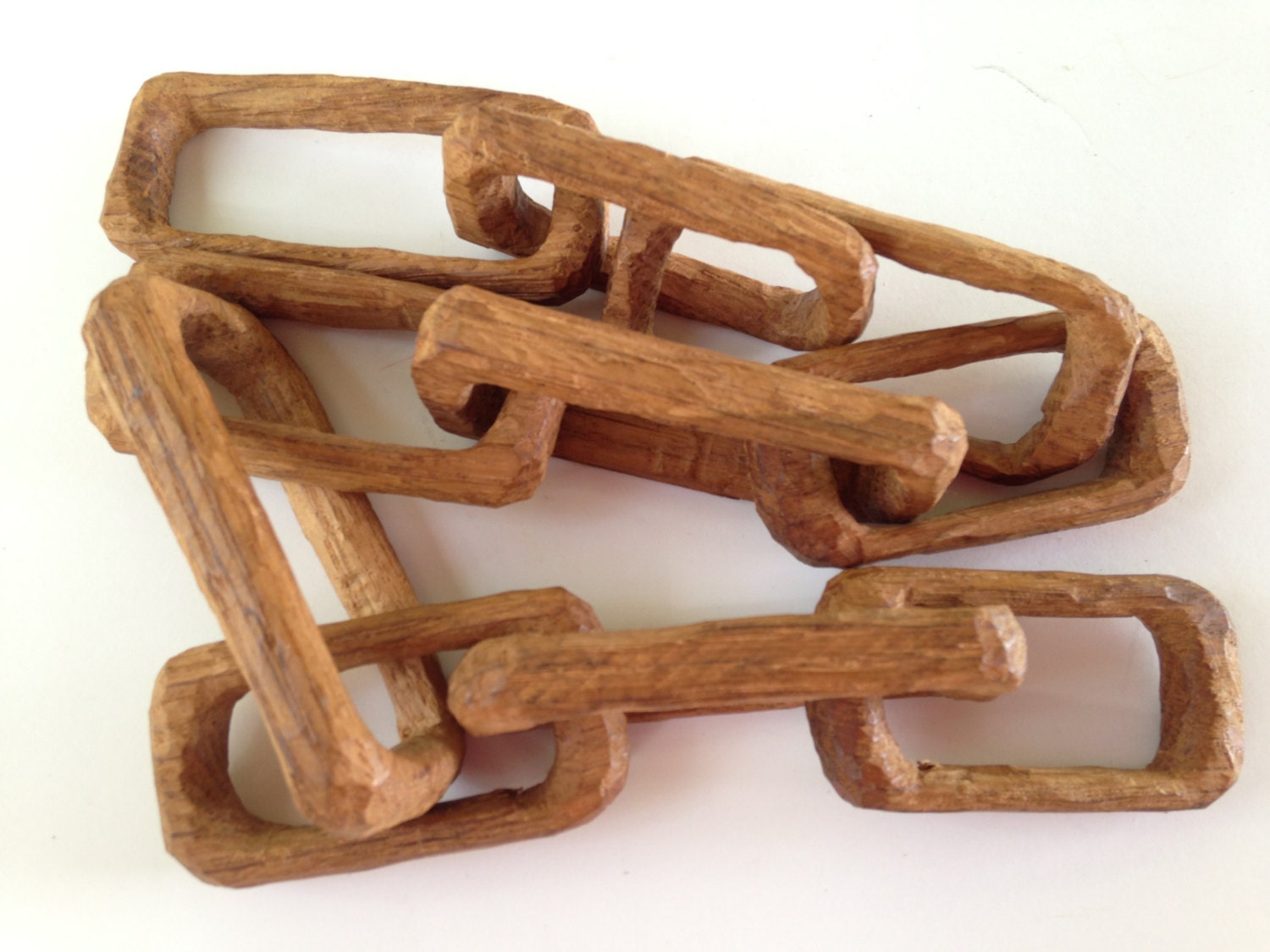 Hand Carved Wooden Chain