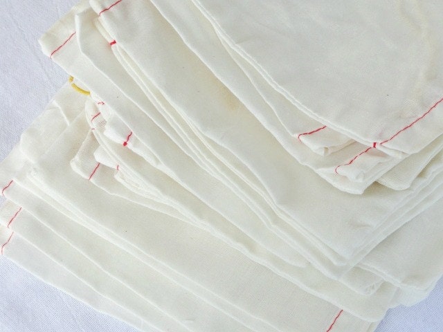 4" x 6" Cotton Muslin Drawstring Bags, Lot of 24