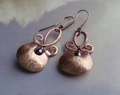 Brass dangle earrings handmade, dangle earrings, metalwork, copper jewelry