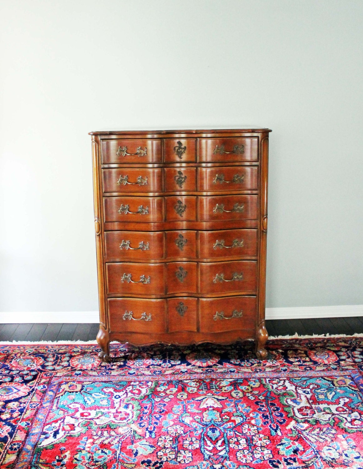 Vintage French Provincial Highboy Dresser Chest of Drawers Houston Texas Custom Paint Included