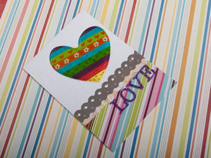 Love: Anniversary, Valentines Day, Wedding, Engagement Handmade card