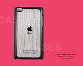 Ipod Touch 4 Case - White Wood Black Apple Ipod 4G iTouch Case, 4th Gen Ipod Touch Cases, Unique Cases For 4th Generation Ipods