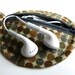 Ear Bud Pouch - Zip Pouch - Pouch - Mini Pouch - Coin Purse - Coin Pouch - Zipped Pouch - Grey/Multi Polka Dot