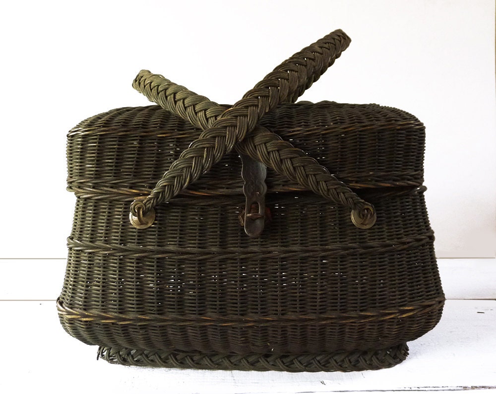 Gorgeous Large Antique French Market Basket.