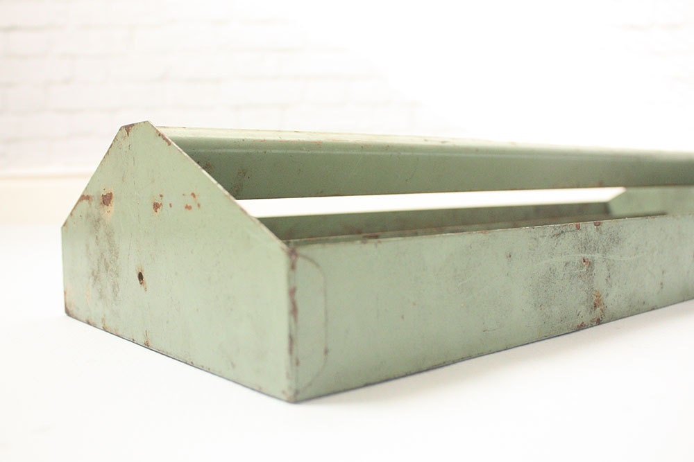 Metal Green Toolbox Tote - BankandPearl