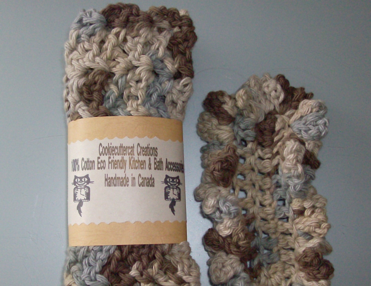 Crochet Knit Dishcloths Washcloths Cotton Eco Friendly Kitchen Bath Sink Body Face Scrubbie dish wash cloth