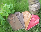 4 Colour Leather Shield Shape iPhone 5 Sleeve, iPhone Case, iPhone Cover, iPhone Pouch, iPhone5 Case, iPhone 4s Case Handmade Customize 010