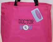 Doctor Mom Medical Mother's Day Essential Tote Bag Custom Embroidered Monogram