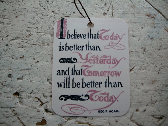 Buy gift tags and quotes - Vintage Hang tag/ Gift tag/Craft tags Inspirational Quote 12 Tags rectangle