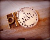 I shoot people hand stamped photography pendant