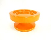 Vintage Orange Ceramic Candleholder by Haeger