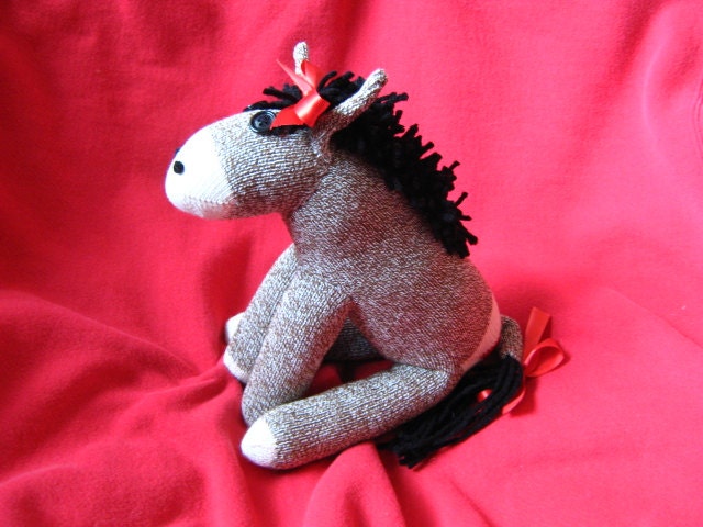 Rockford Red Heel Sock Monkey Donkey Daisy - Handmade - New