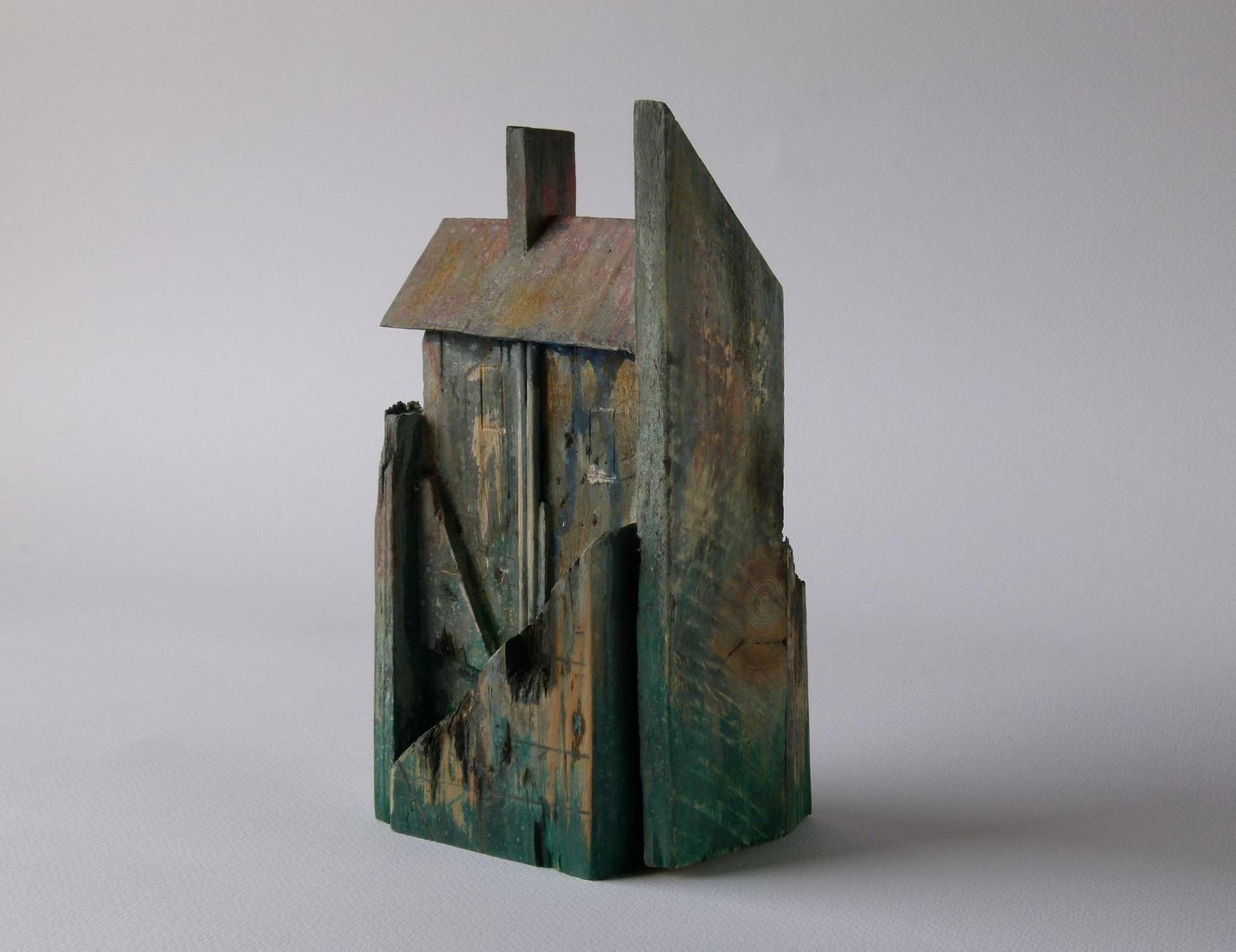 Old House, Europian building as a WWII Chronicle, Historical witness, reclaimed wood object, home decor piece