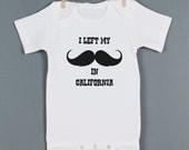 Mustache Baby Onesie- Baby Boy Onesie-Little Man Mustache Graphic- Romper Bodysuit- Baby and Toddler Clothing- Baby Gift or First Birthday