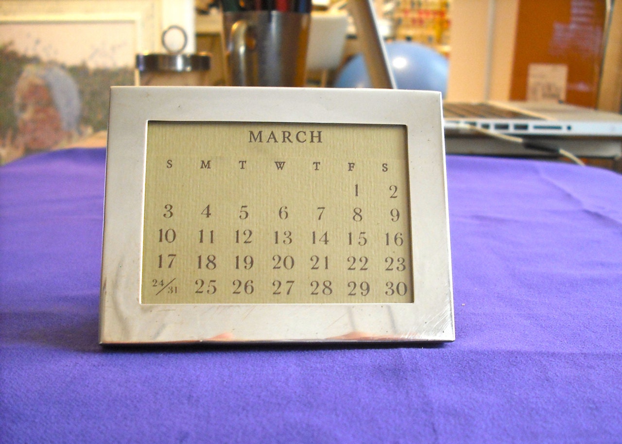 Vintage Sterling Silver Tiffany & Co Perennial Calendar or Frame