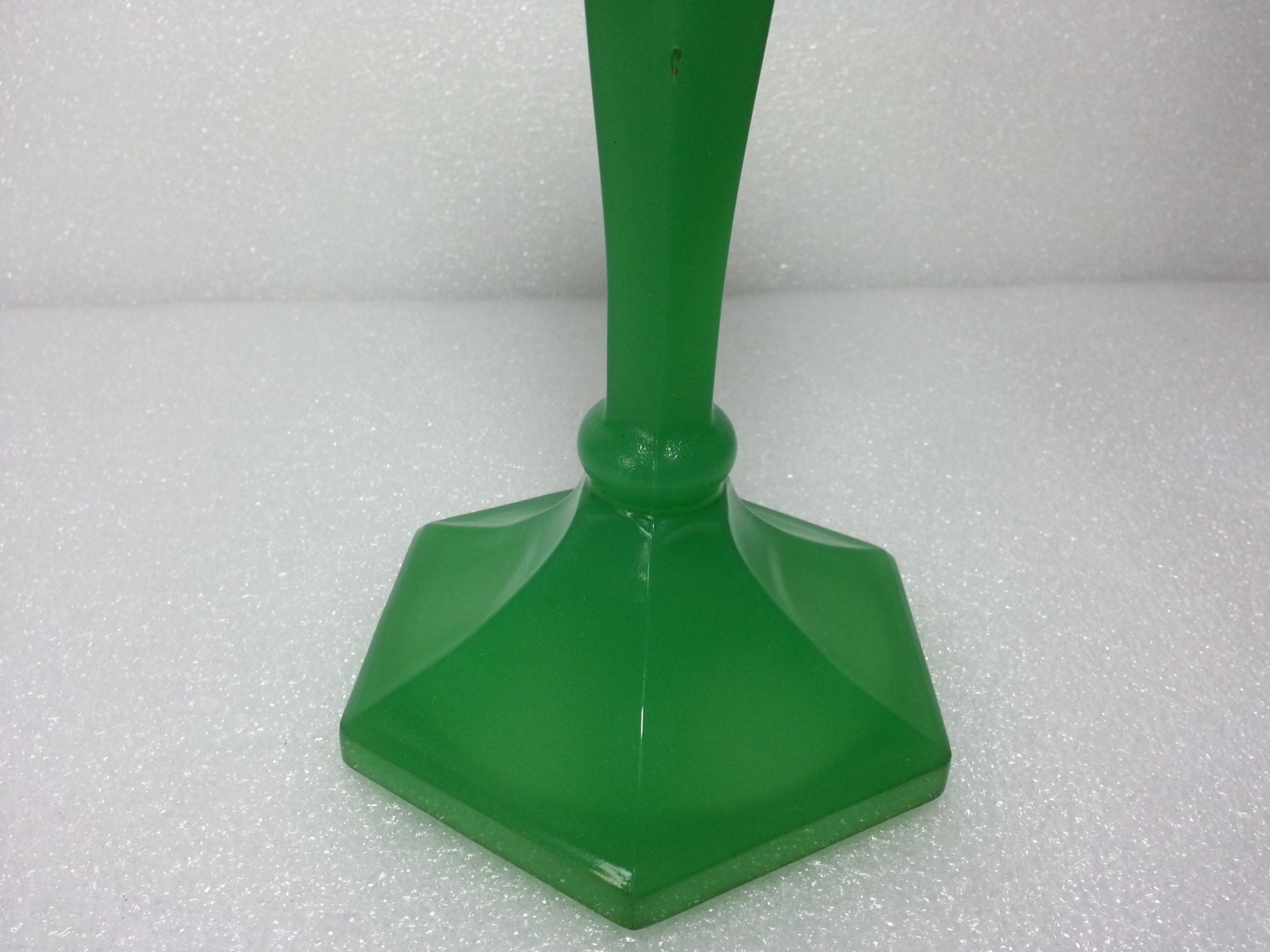 Vintage Northwood Colonial Jadeite Glass Candlestick Holder