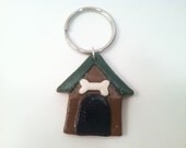 Handmade Polymer Clay Novelty Dog House Personalized Pet Tag