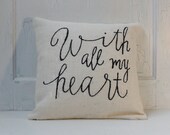 Decorative Unique Burlap Pillow Talk Glamping Cottage Chic Handmade Cushion Cover 18x18