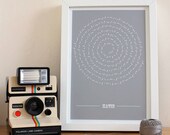 Personalised Secret Message Morse Moon Print for Dad on Fathers's Day A4 Unique Custom Giclee