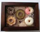 Decorative Art, Wall Art, Home Decor, Wall Decor, Mixed Media, 3D Framed Art, fake Food
