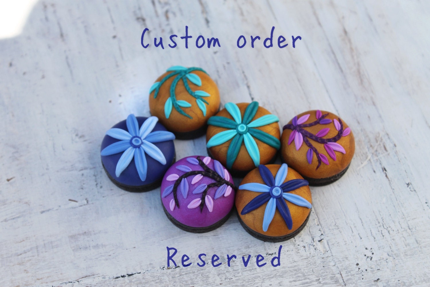 RESERVED-- Custom order for wedding favor magnets