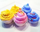 50 MINI-CUPCAKE Bath Bomb with Whipped Soap Frosting - Weddings, Bridesmaids, Party Favors, Baby Shower